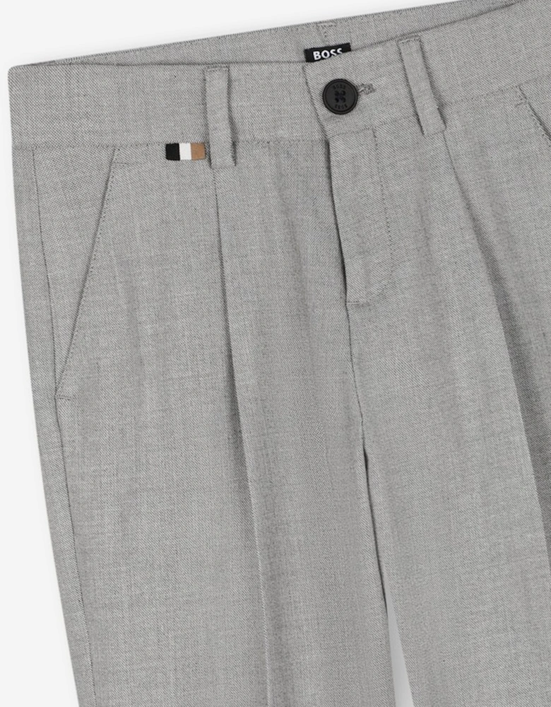 BOSS Boys Suit Trousers in Grey