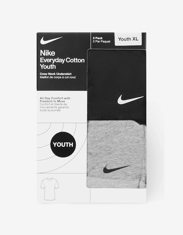 Boys 2 Pack T-Shirt Set in Grey