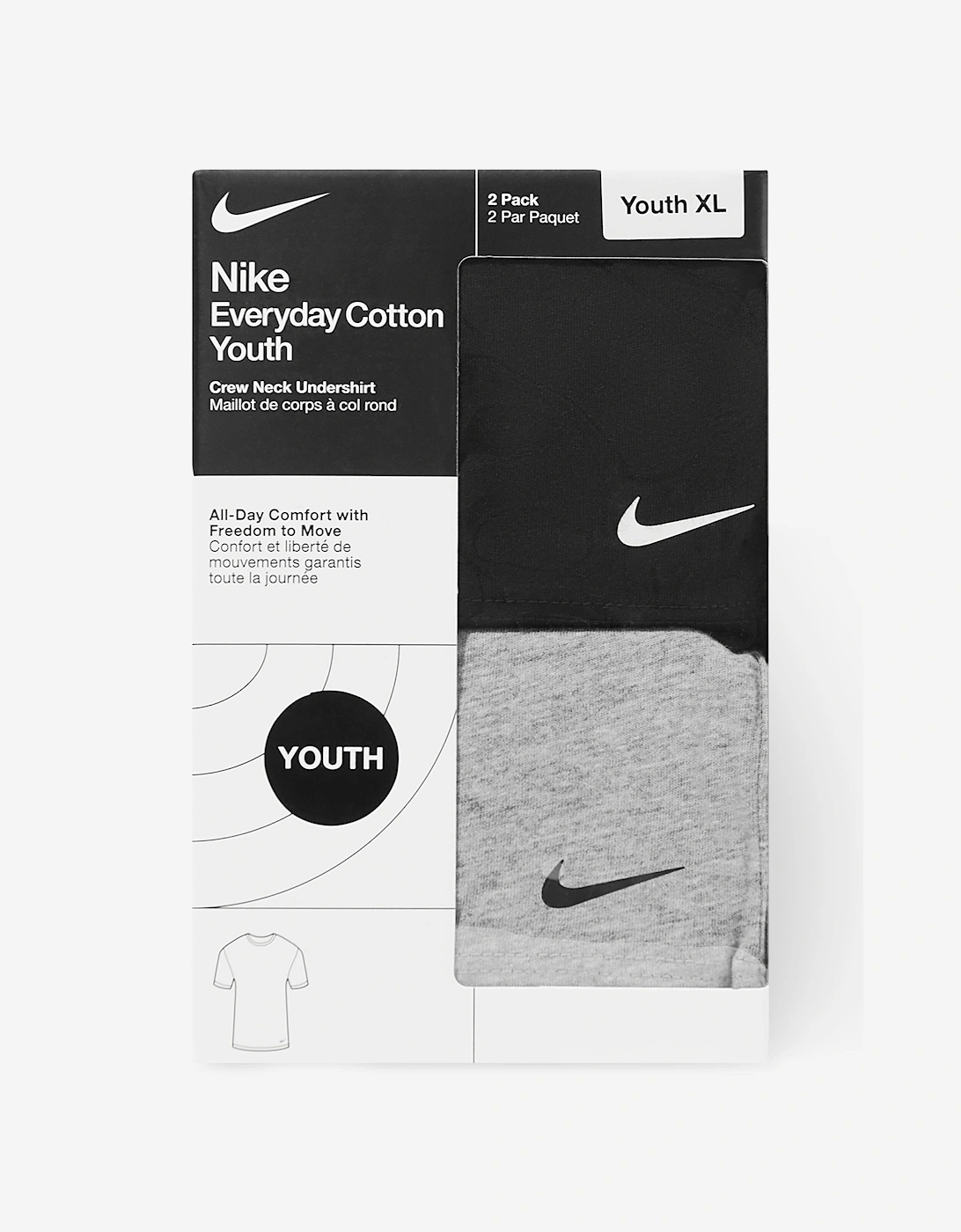Boys 2 Pack T-Shirt Set in Grey