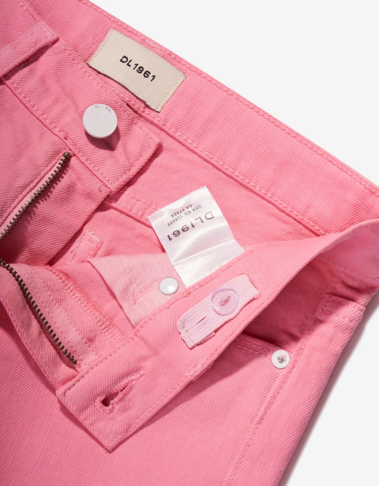 Girls Lucy Cut Off Shorts in Pink