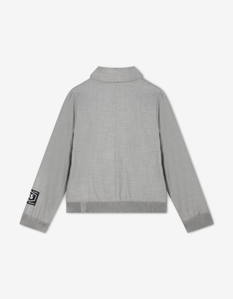 BOSS Boys Suit Jacket in Grey