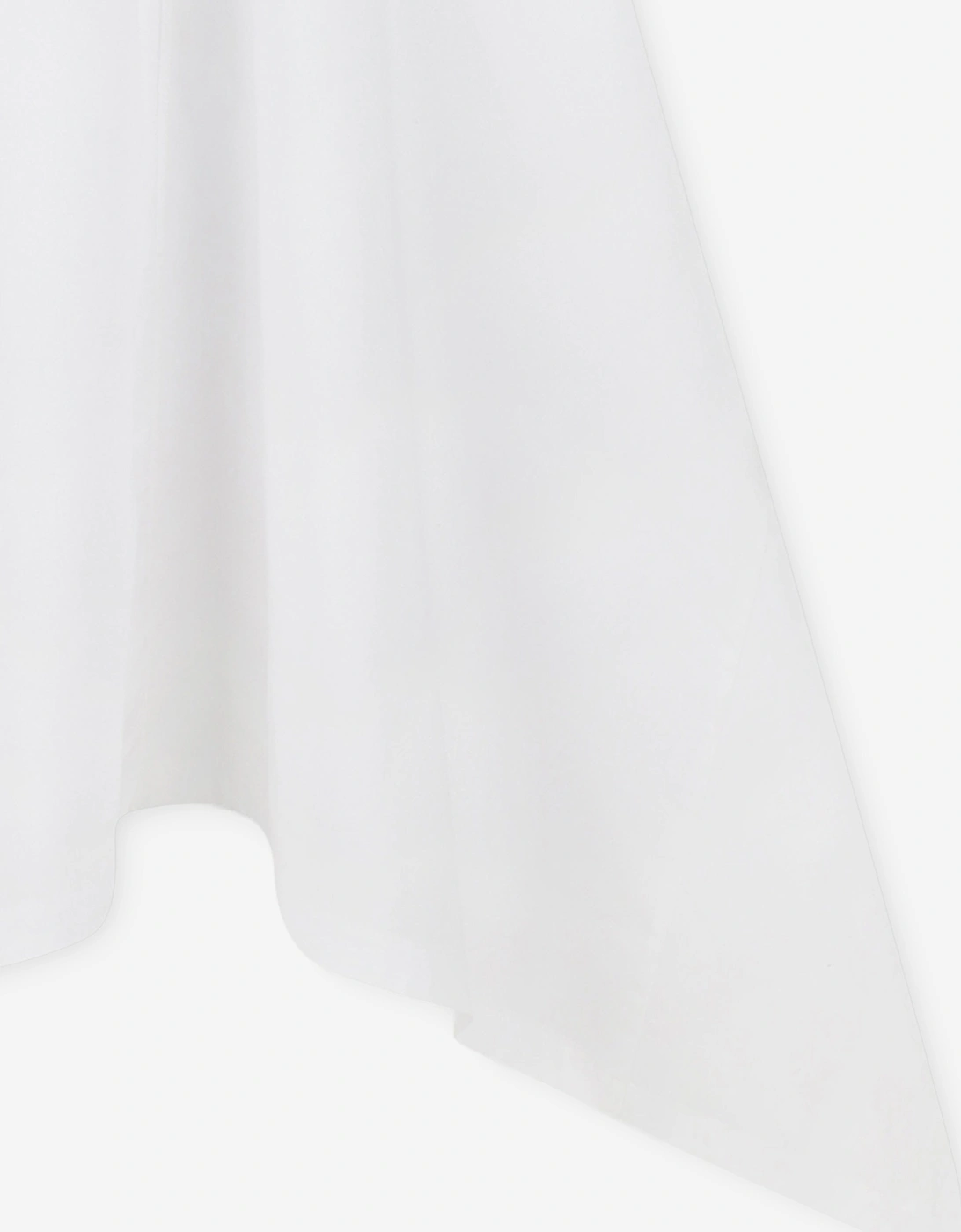 Girls Cotton Dress With Belt in White