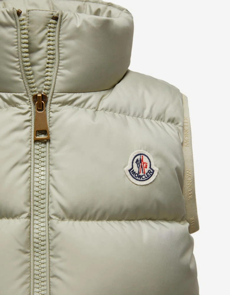 Girls Down Padded Prudence Gilet in Green