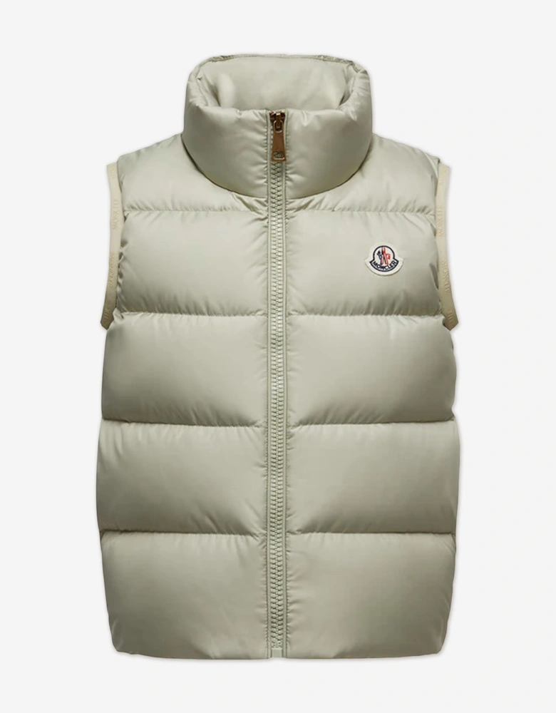Girls Down Padded Prudence Gilet in Green