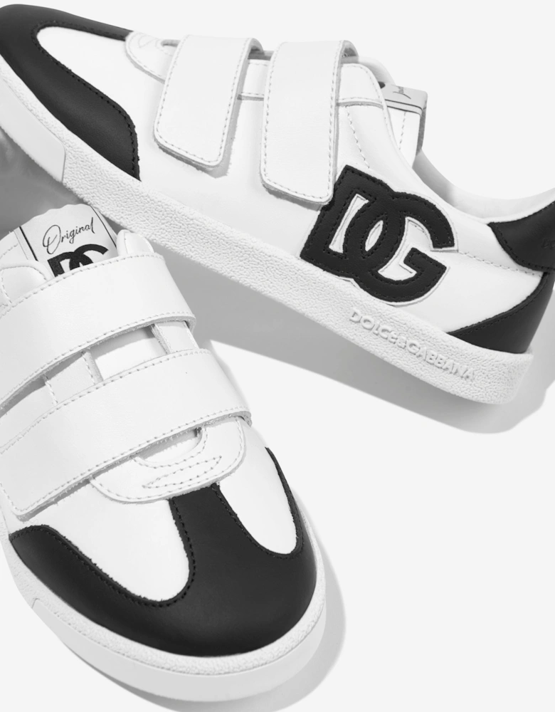 Boys Leather Portofino Trainers in White