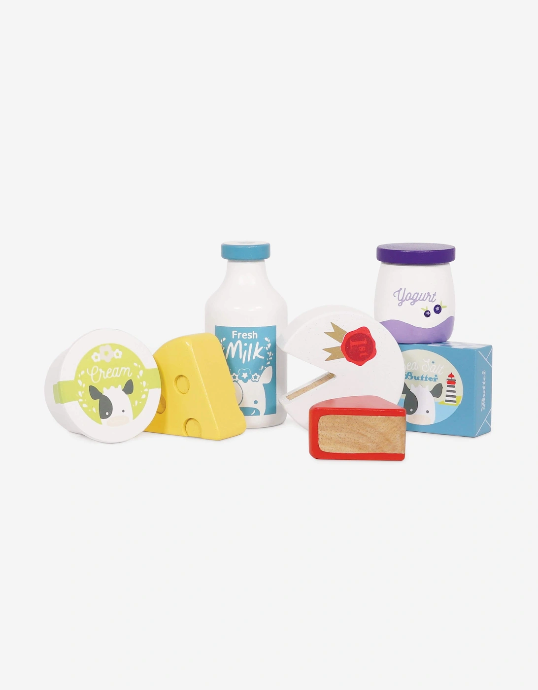 Cheese & Dairy Wooden Market Crate-8 Piece (W:16cm D:11.8cm H:6cm)
