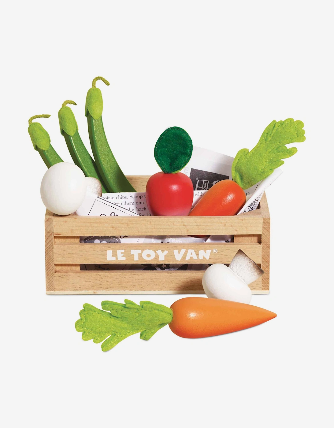 Harvest Vegetables Wooden Food Crate-9 Piece (W:16 x D:16 x H:18 cm)
