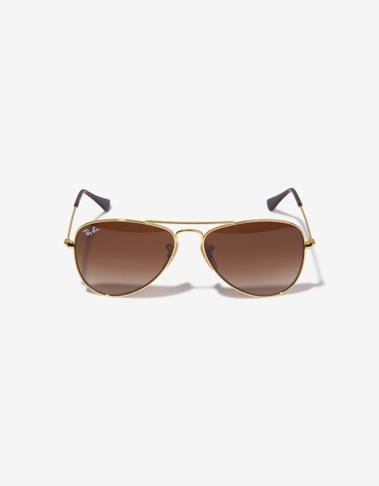Kids Aviator Sunglasses in Gold