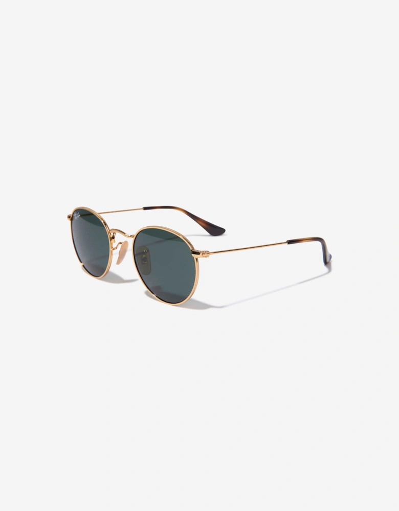 Kids Round Sunglasses in Gold AB