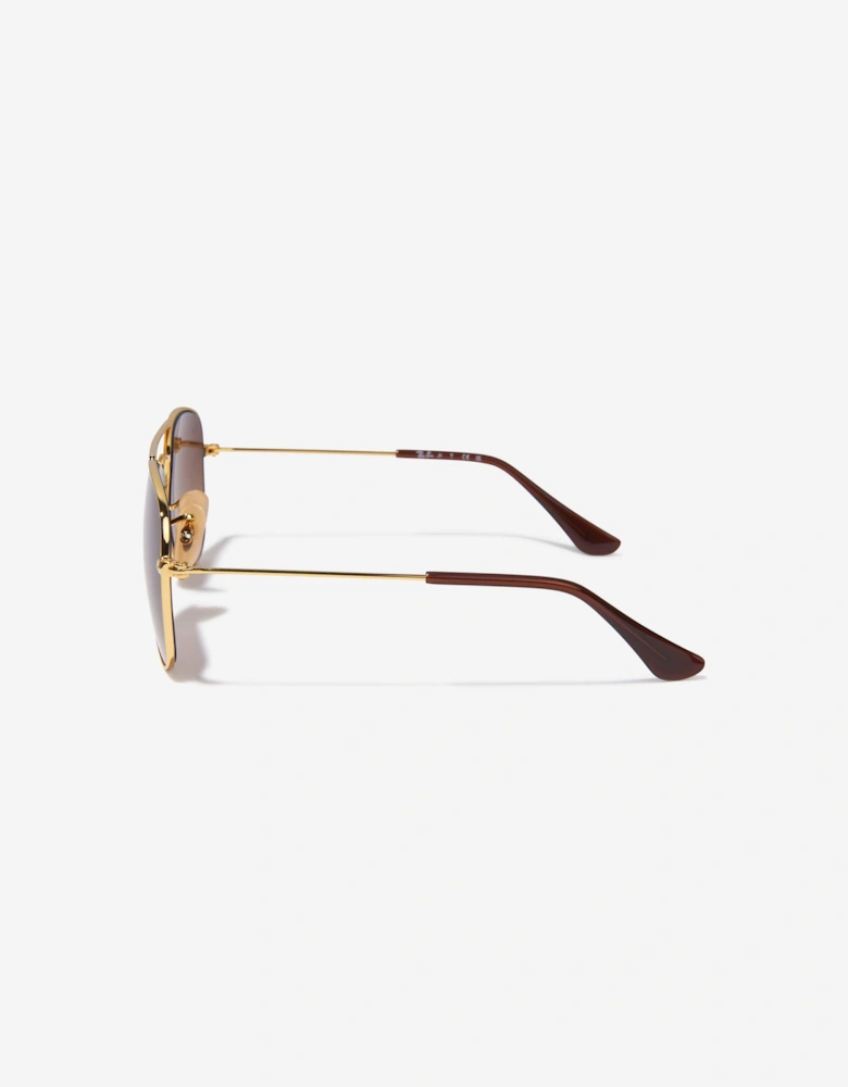 Kids Aviator Sunglasses in Gold