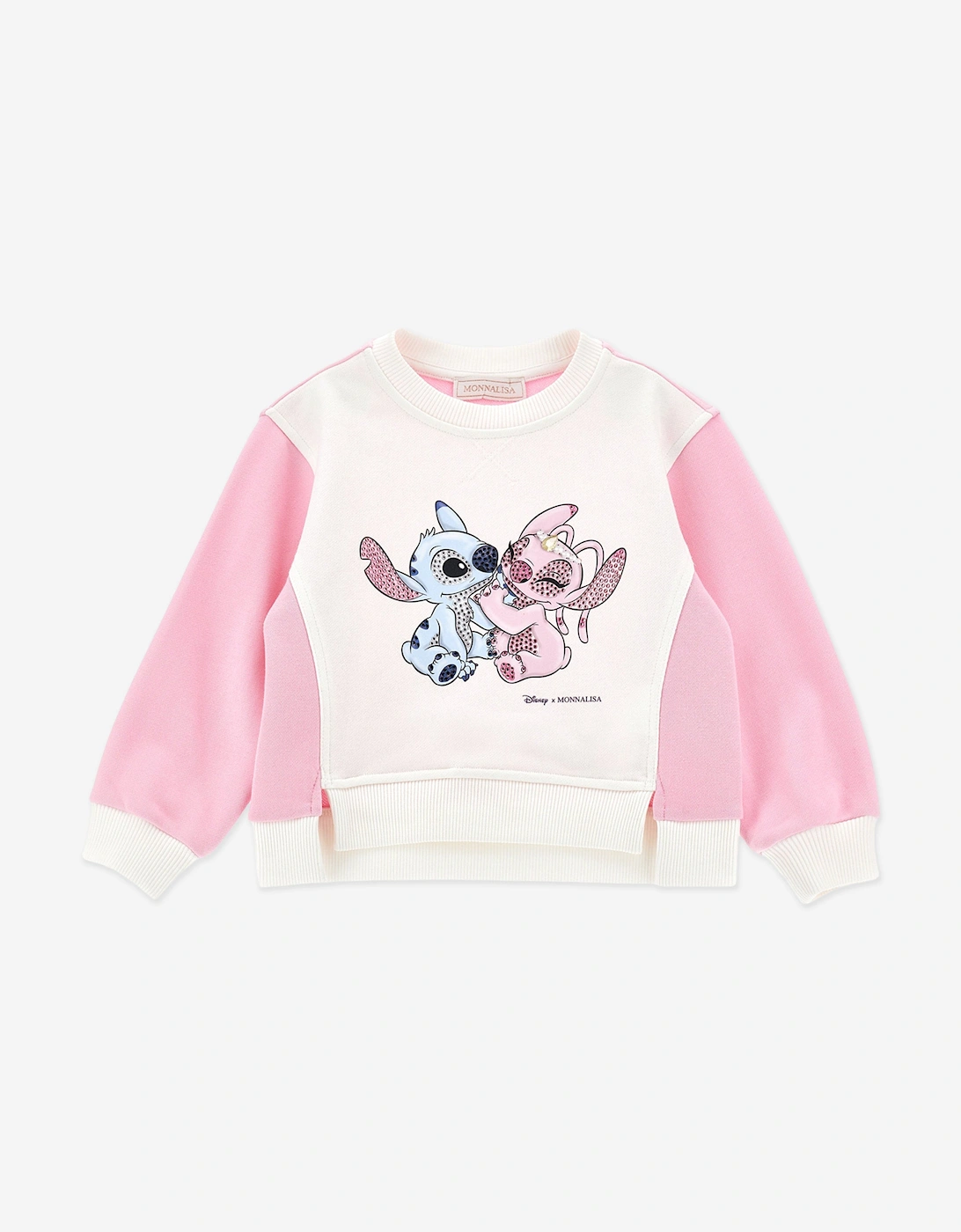 Girls Stitch and Angel Sweatshirt in Ivory, 5 of 4