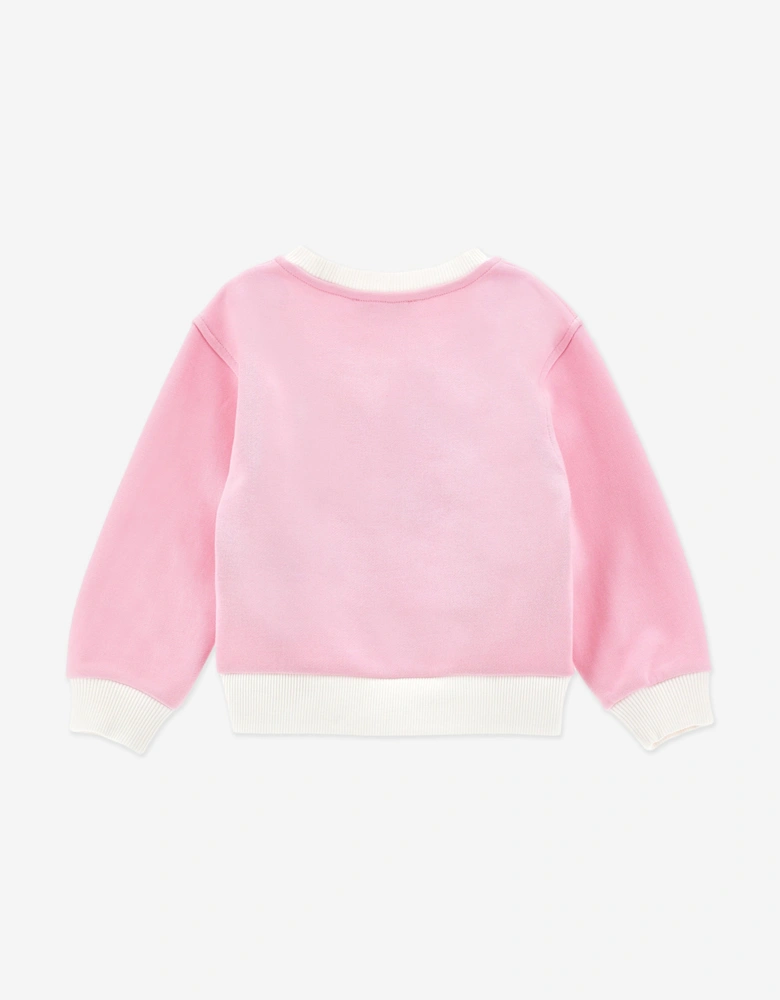 Girls Stitch and Angel Sweatshirt in Ivory