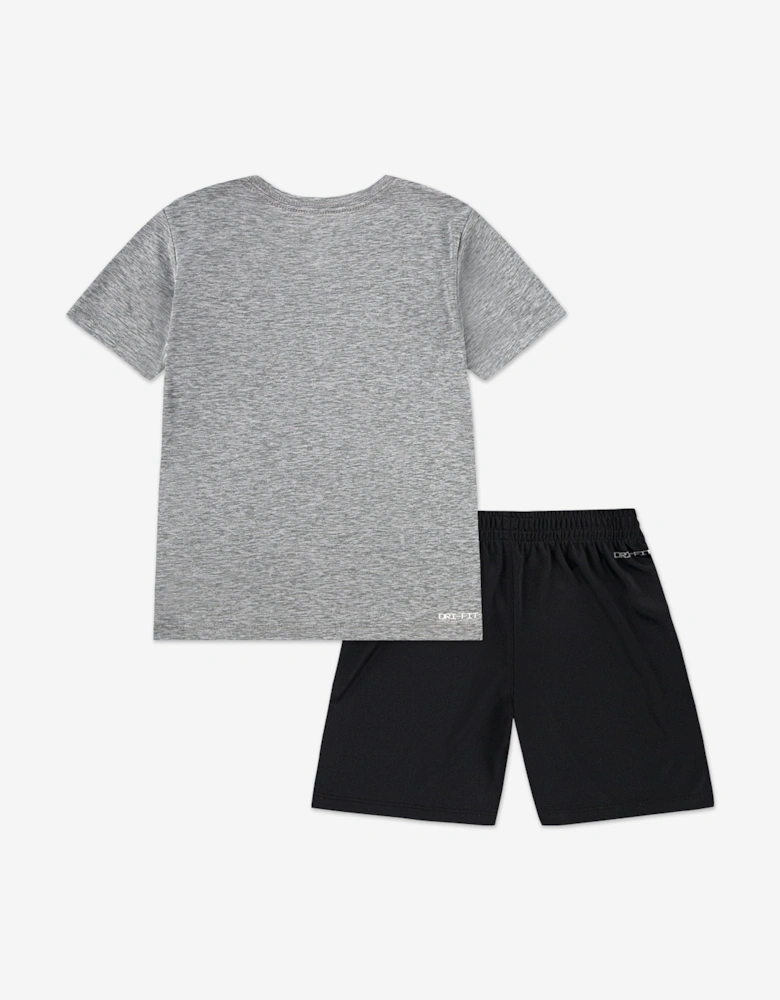 Boys Dri-Fit Short Set in Grey