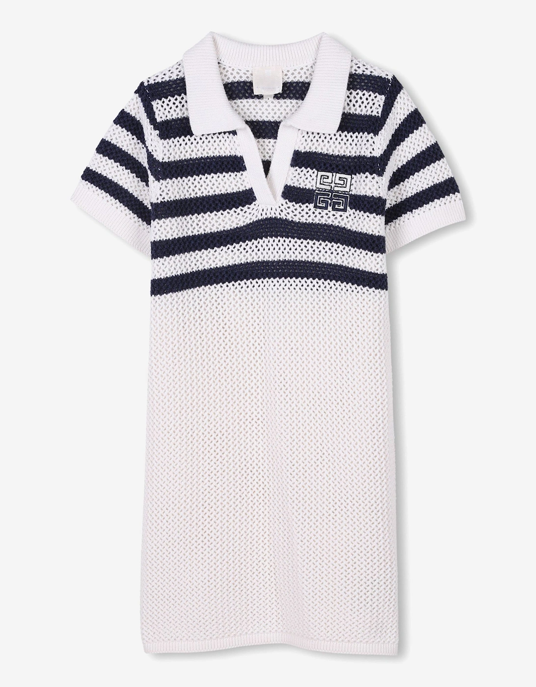 Givenchy Girls White 'S Striped Knitted Dress In - Size: 8 Years Kids