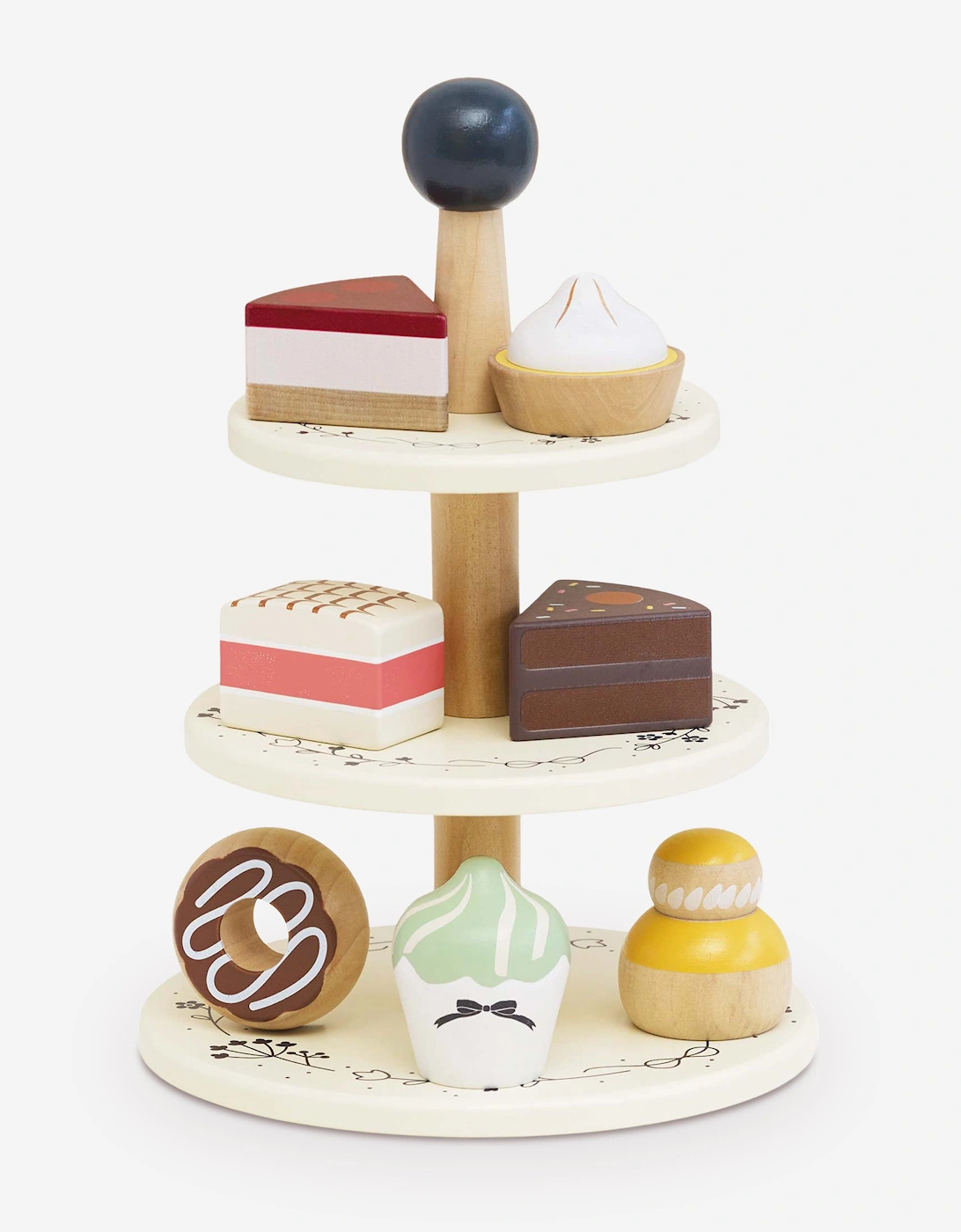 Le Toy Van Le Toy Van Three Tier Patisserie Cake Stand-8 Piece ( W:17.5 x D:17.5 x H:25cm) - Multi