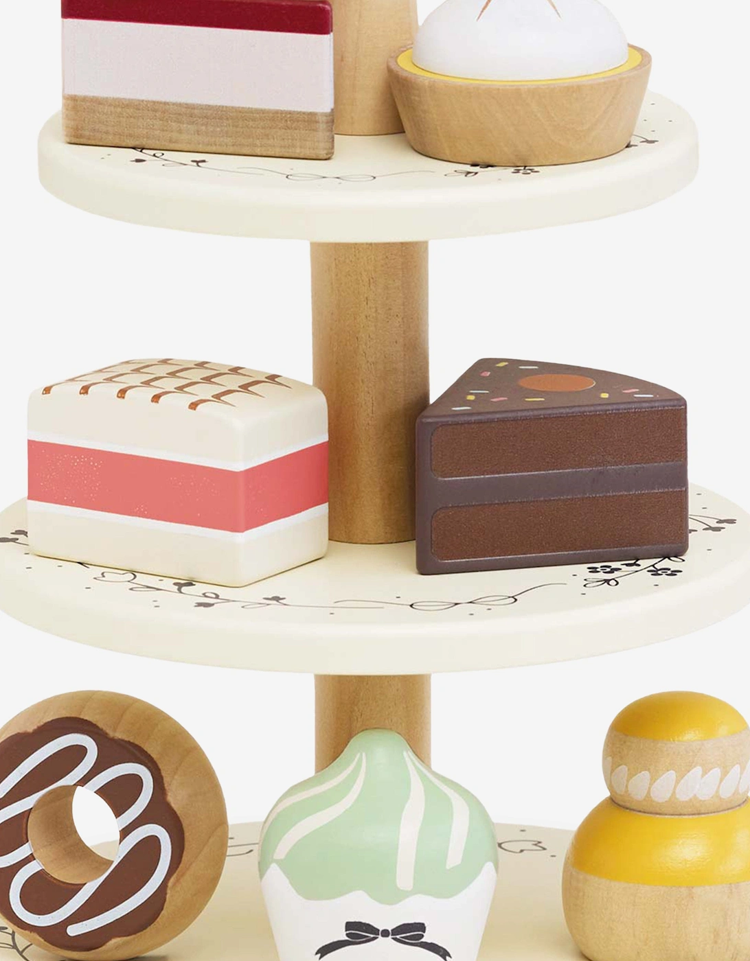 Three Tier Patisserie Cake Stand-8 Piece ( W:17.5 x D:17.5 x H:25cm)