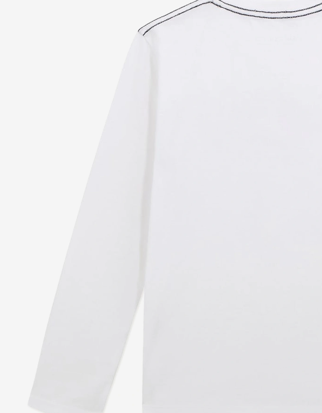 Boys Long Sleeve Logo T-Shirt in White