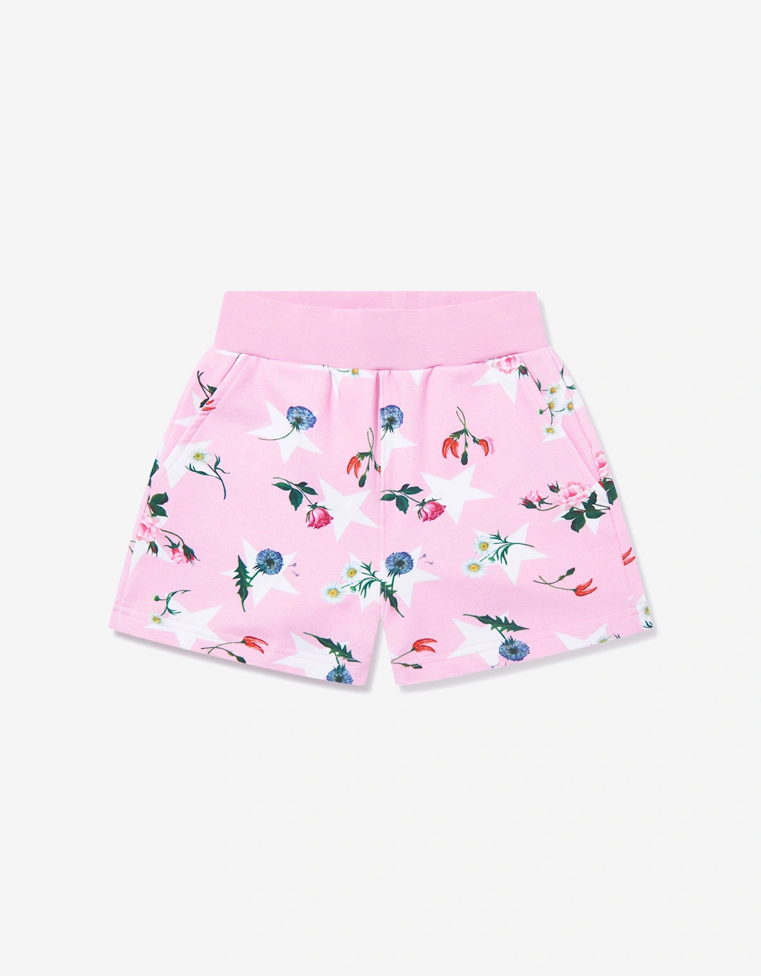 Girls Stars And Flower Shorts in Pink, 5 of 4