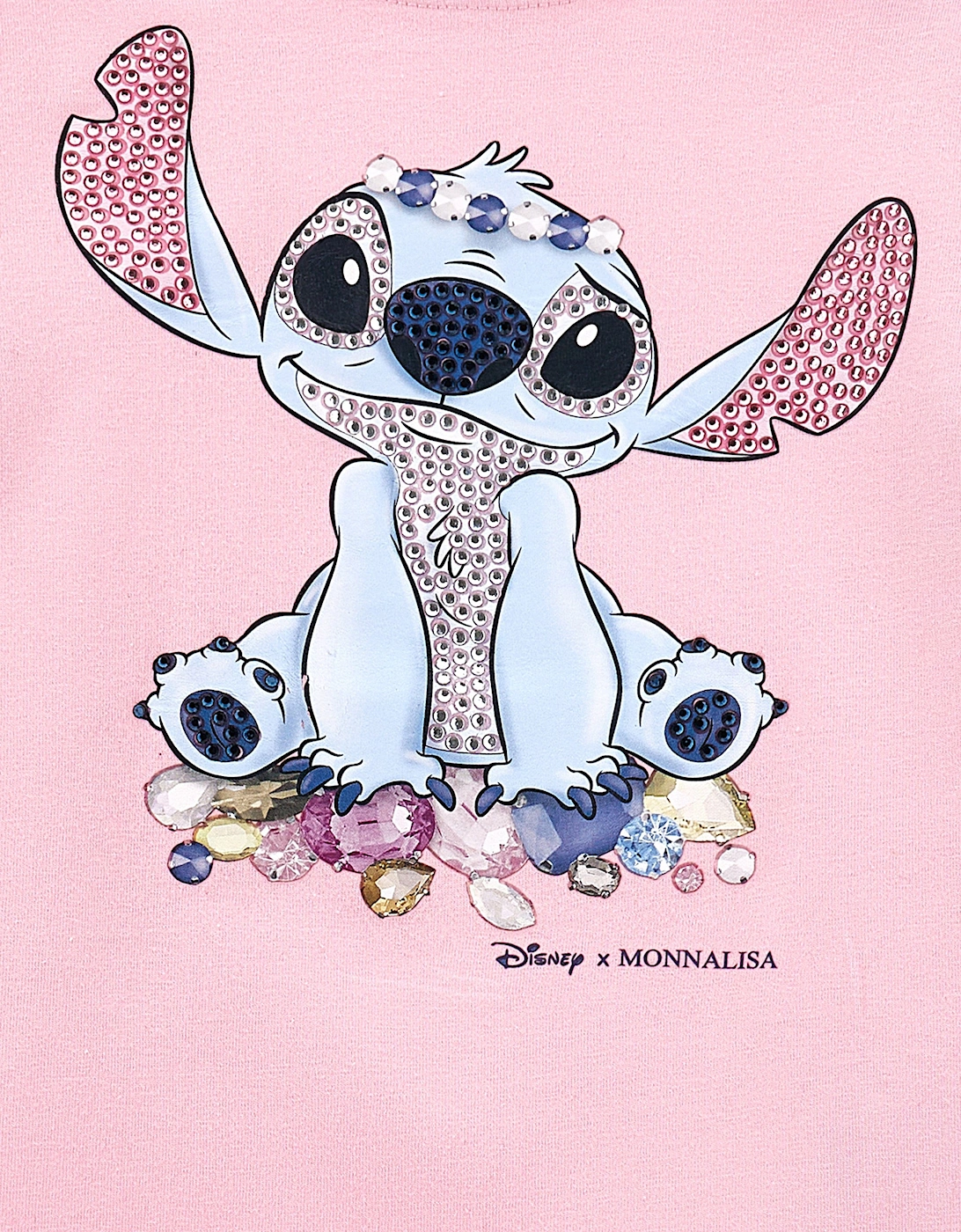 Girls Long Sleeve Stitch T-Shirt in Pink