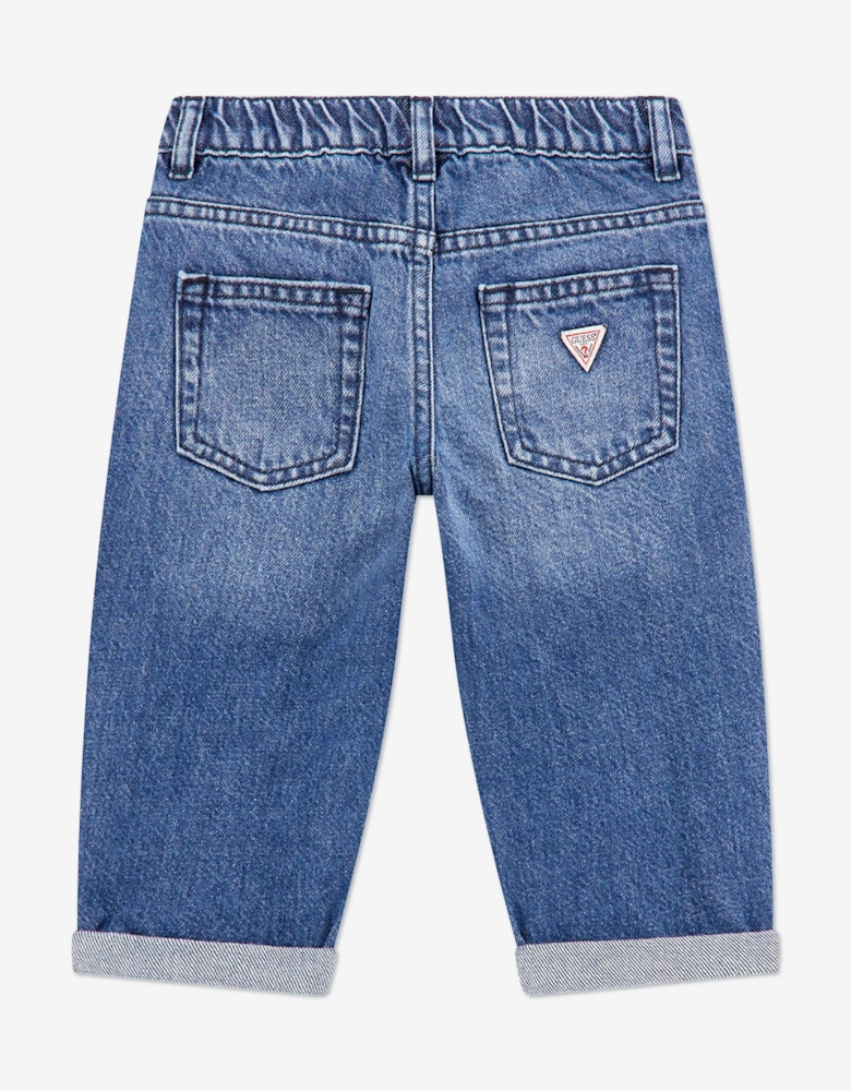 Boys Oversized Balloon Jeans in Blue