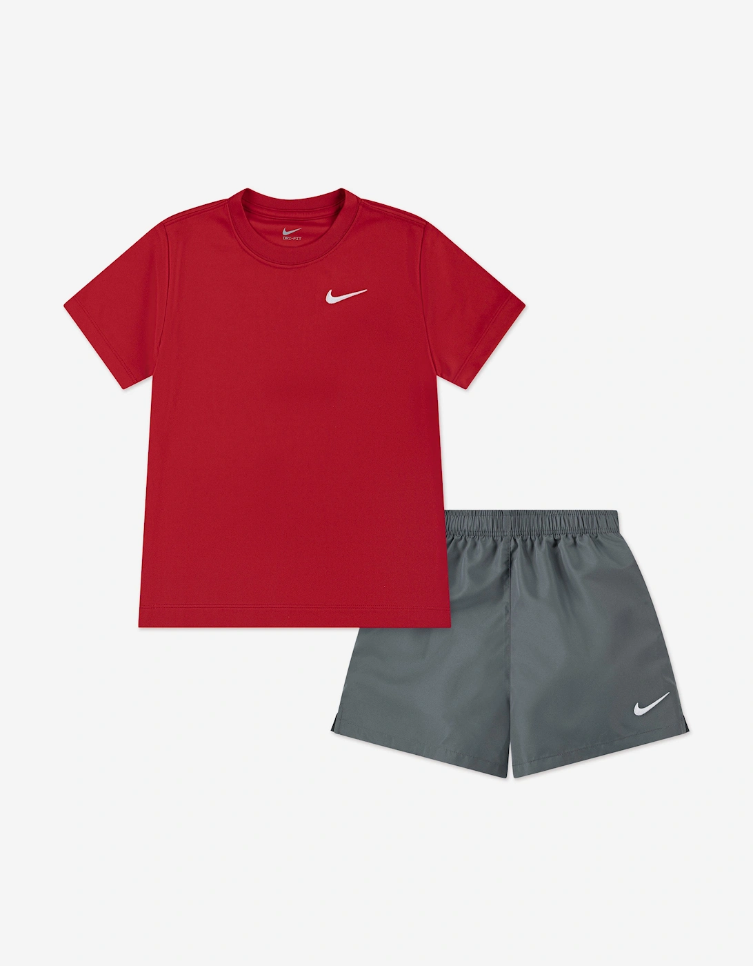 Boys Dri-Fit Woven Short Set in Red, 5 of 4