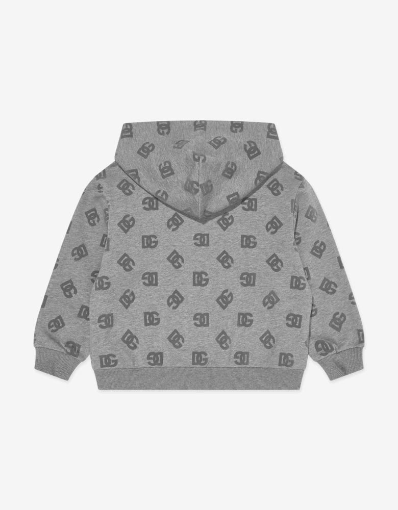 Boys DG Logo Zip Up Top in Grey