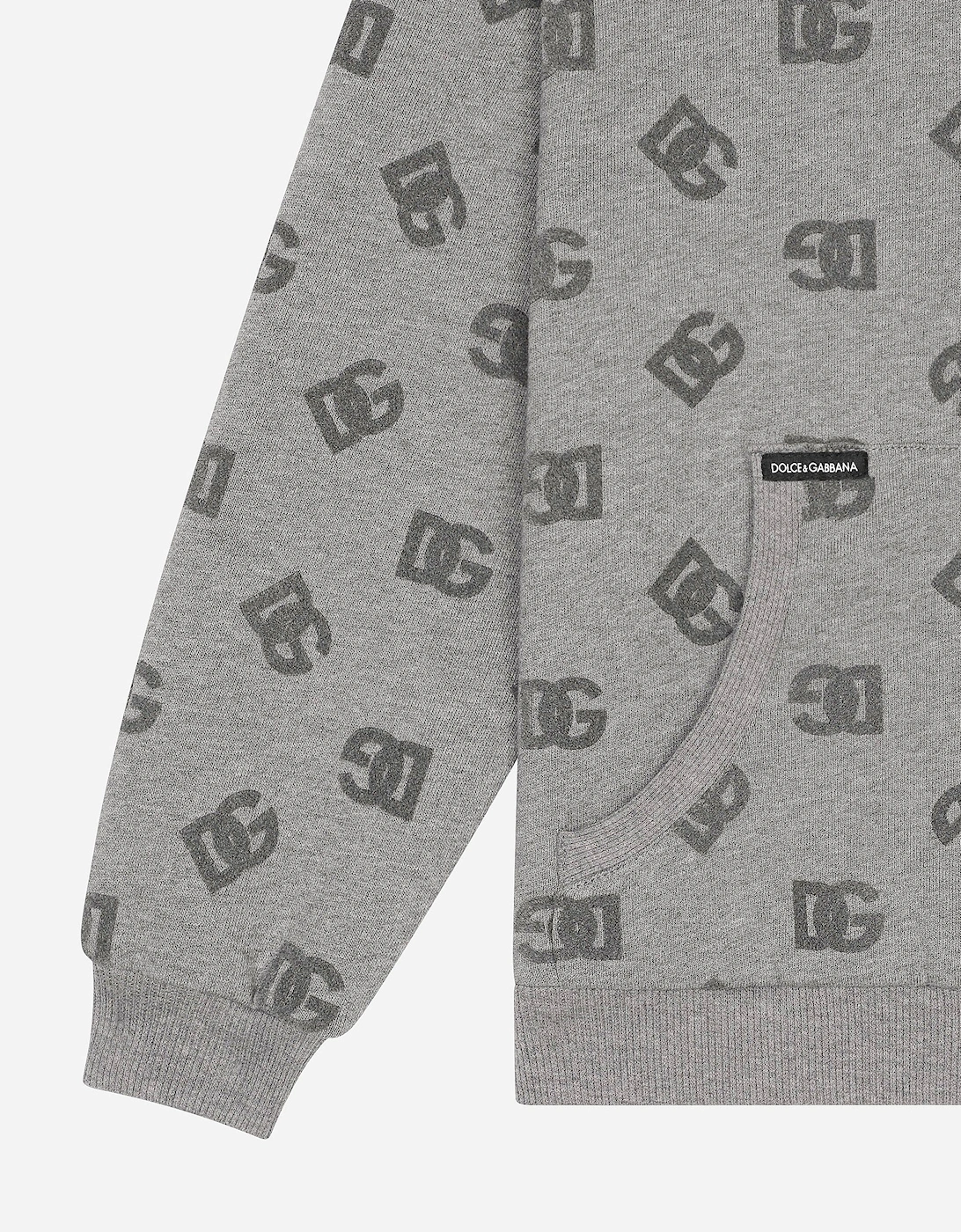 Boys DG Logo Zip Up Top in Grey