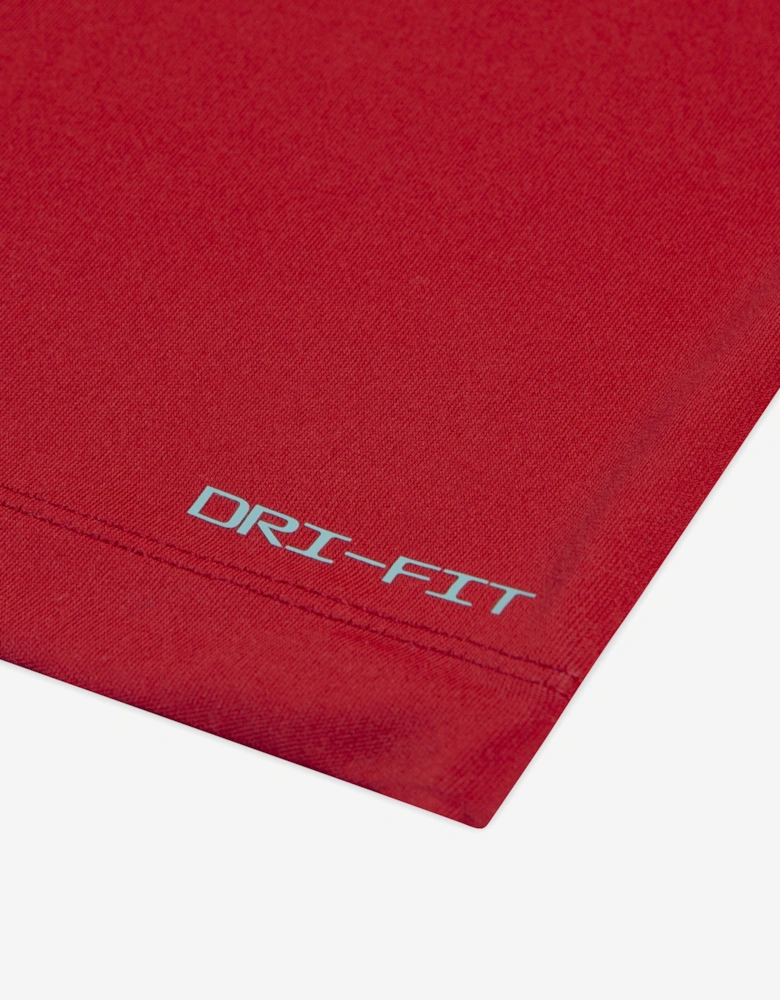 Boys Dri-Fit Woven Short Set in Red