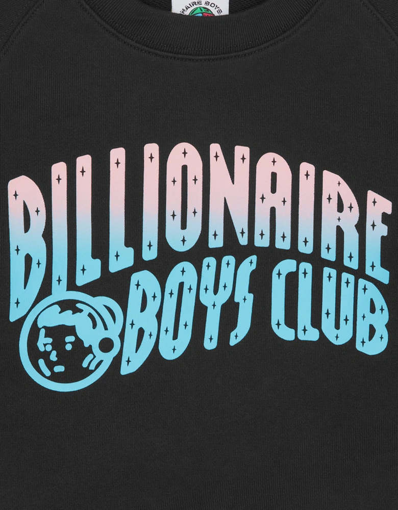 Boys Gradient Arch Logo Sweatshirt in Black