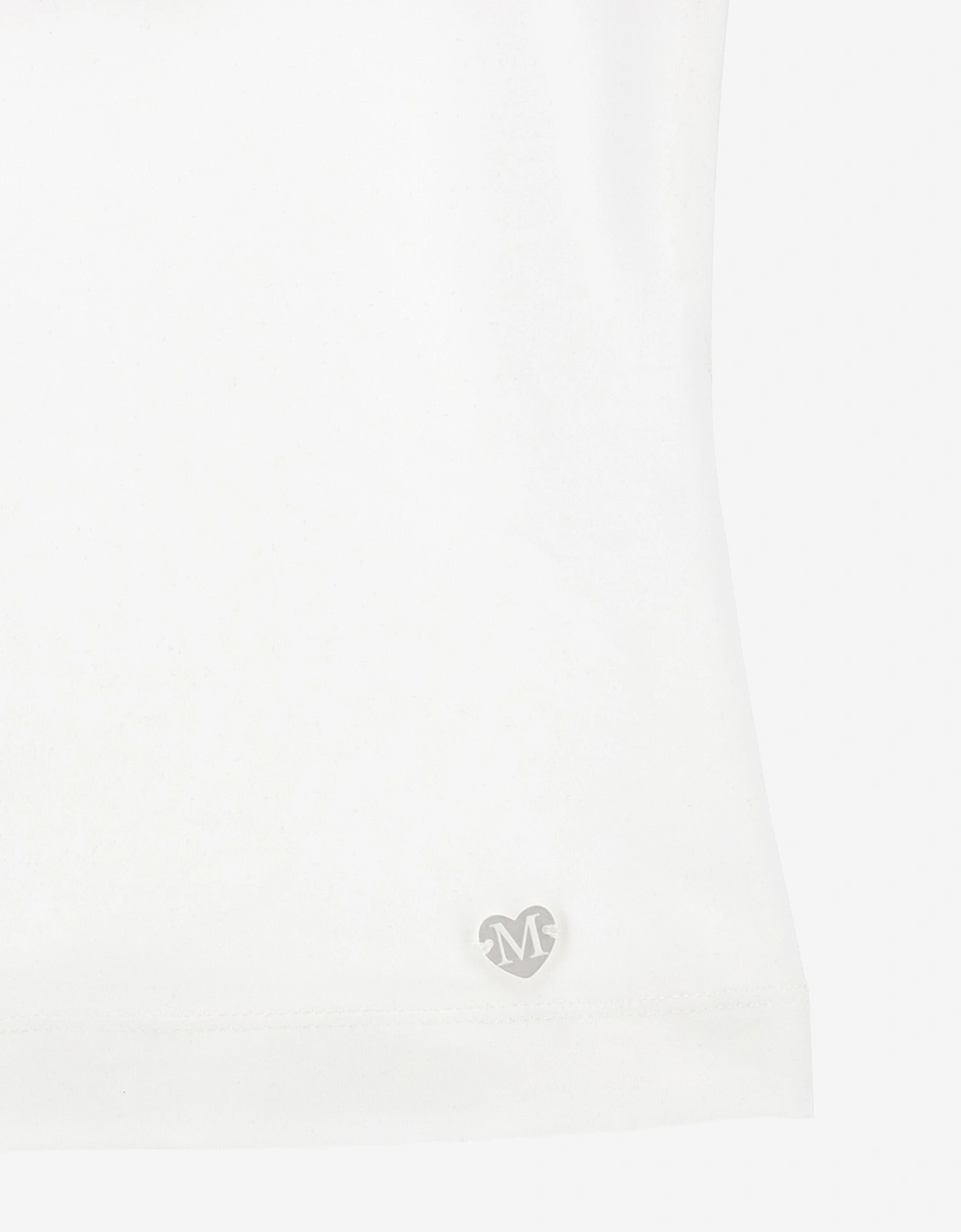 Girls Floral Ruched T-Shirt in Ivory