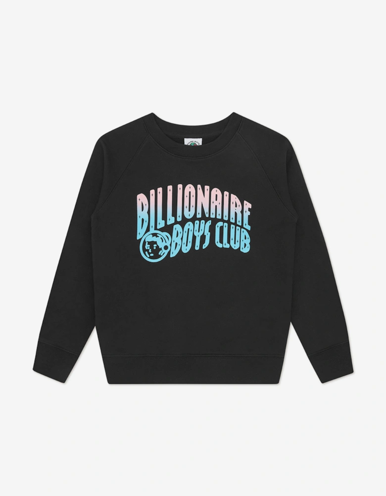 Boys Gradient Arch Logo Sweatshirt in Black
