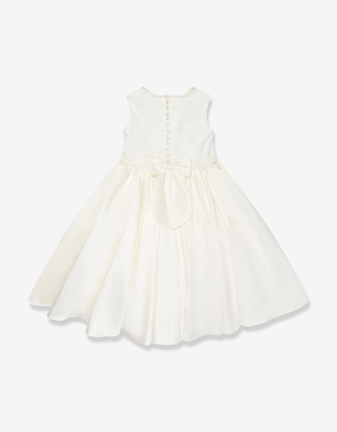 Girls Ceremonial Ballerina Length Dress in White