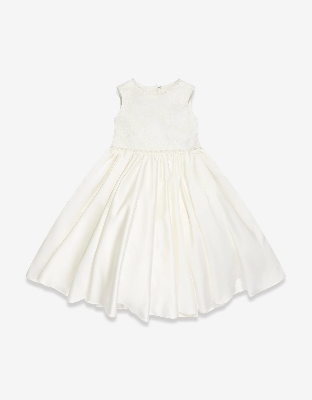 Girls Ceremonial Ballerina Length Dress in White, 5 of 4
