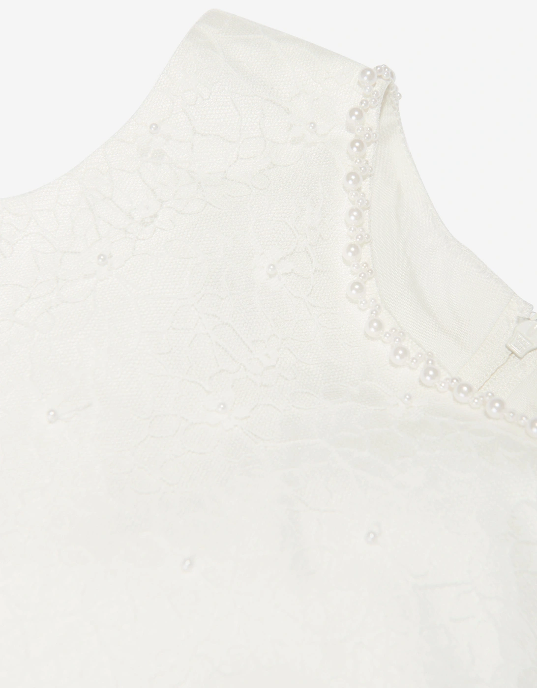 Girls Ceremonial Ballerina Length Dress in White