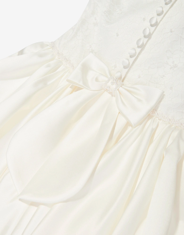 Girls Ceremonial Ballerina Length Dress in White