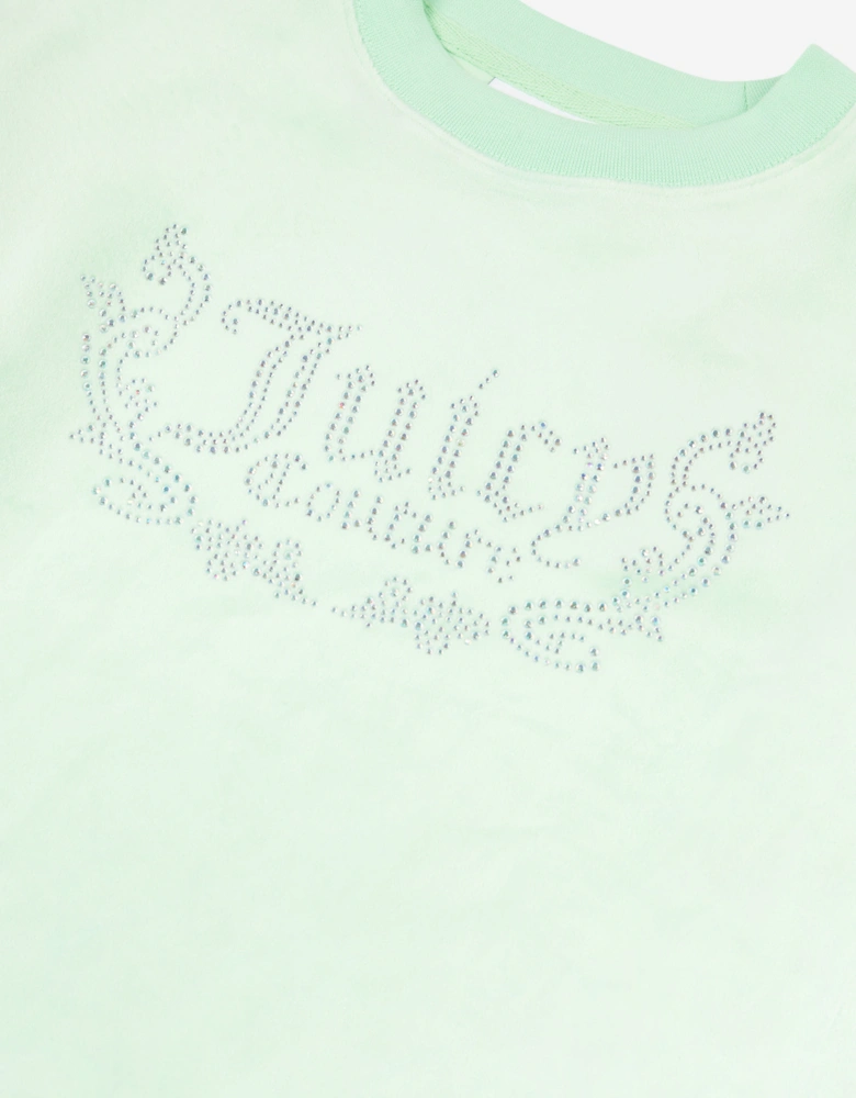 Girls Crew Neck Sweatshirt in Green