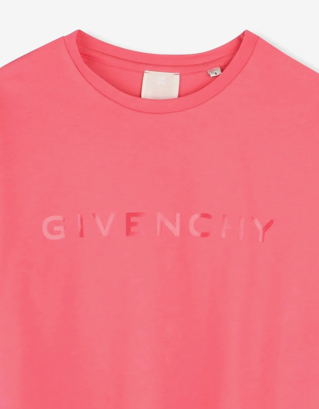 Girls Cropped Logo T-Shirt in Pink