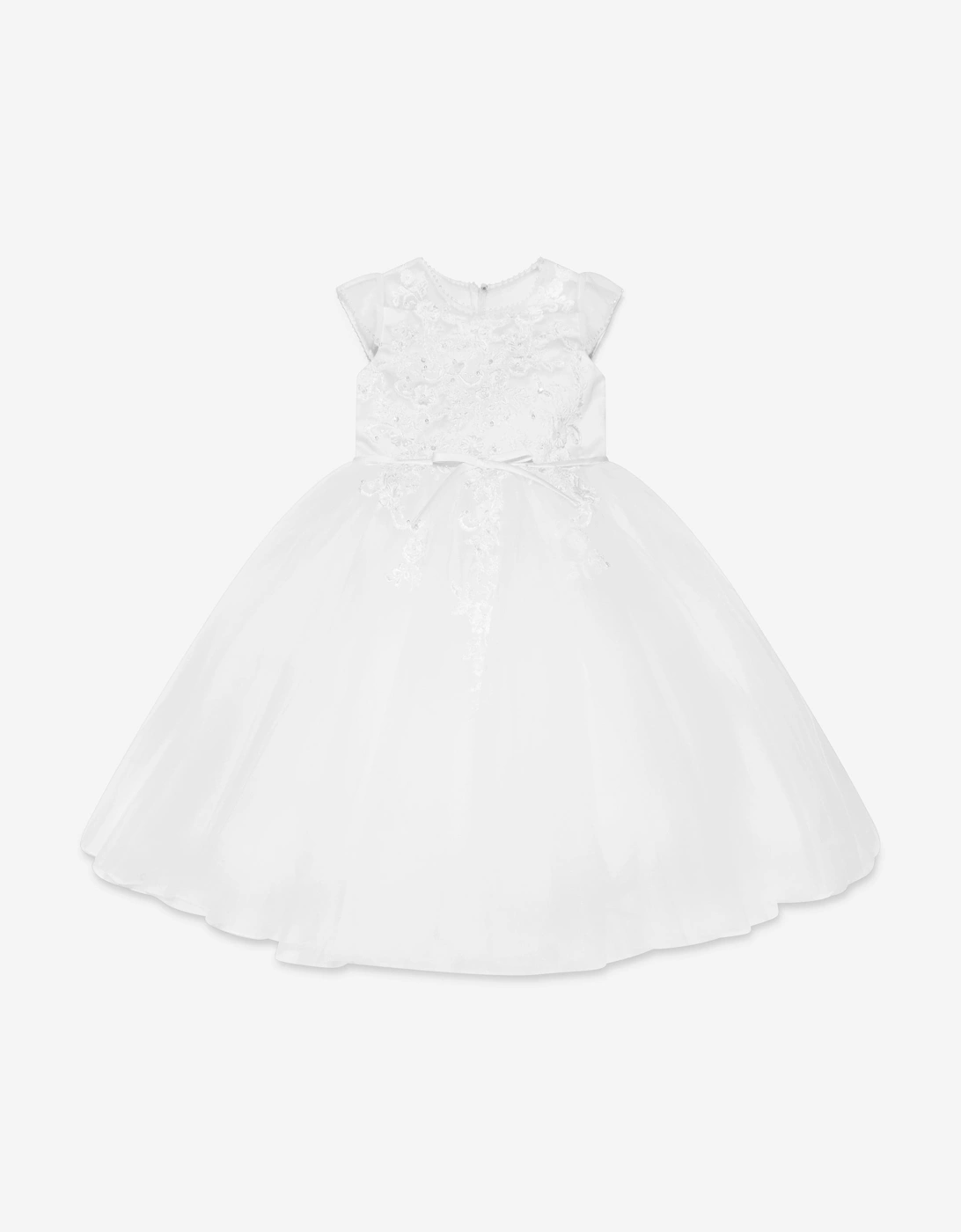 Girls Ceremonial Ballerina Length Dress in White, 5 of 4