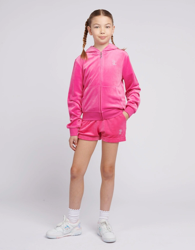 Girls Fold Over Waist Shorts in Pink