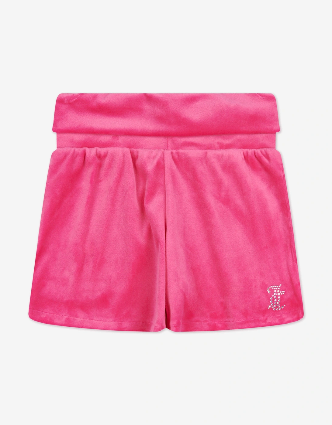 Girl's Juicy Couture Girls Fold Over Waist Shorts in Pink - Size: 15 - 16 yrs