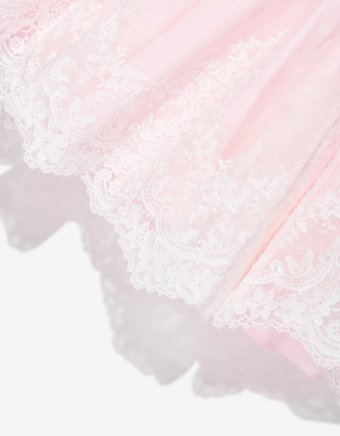 Girls Ceremonial Ballerina Length Dress in Pink