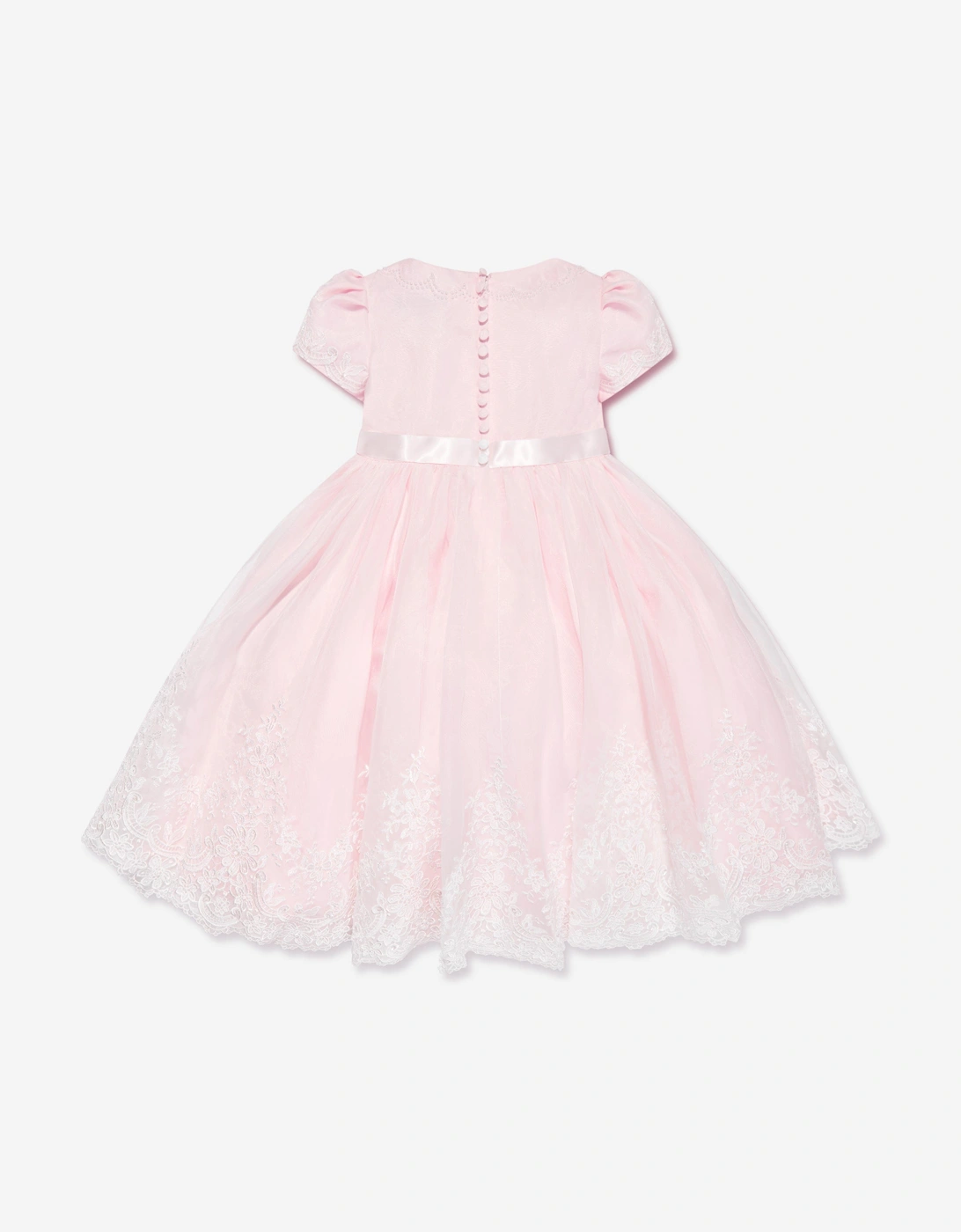 Girls Ceremonial Ballerina Length Dress in Pink