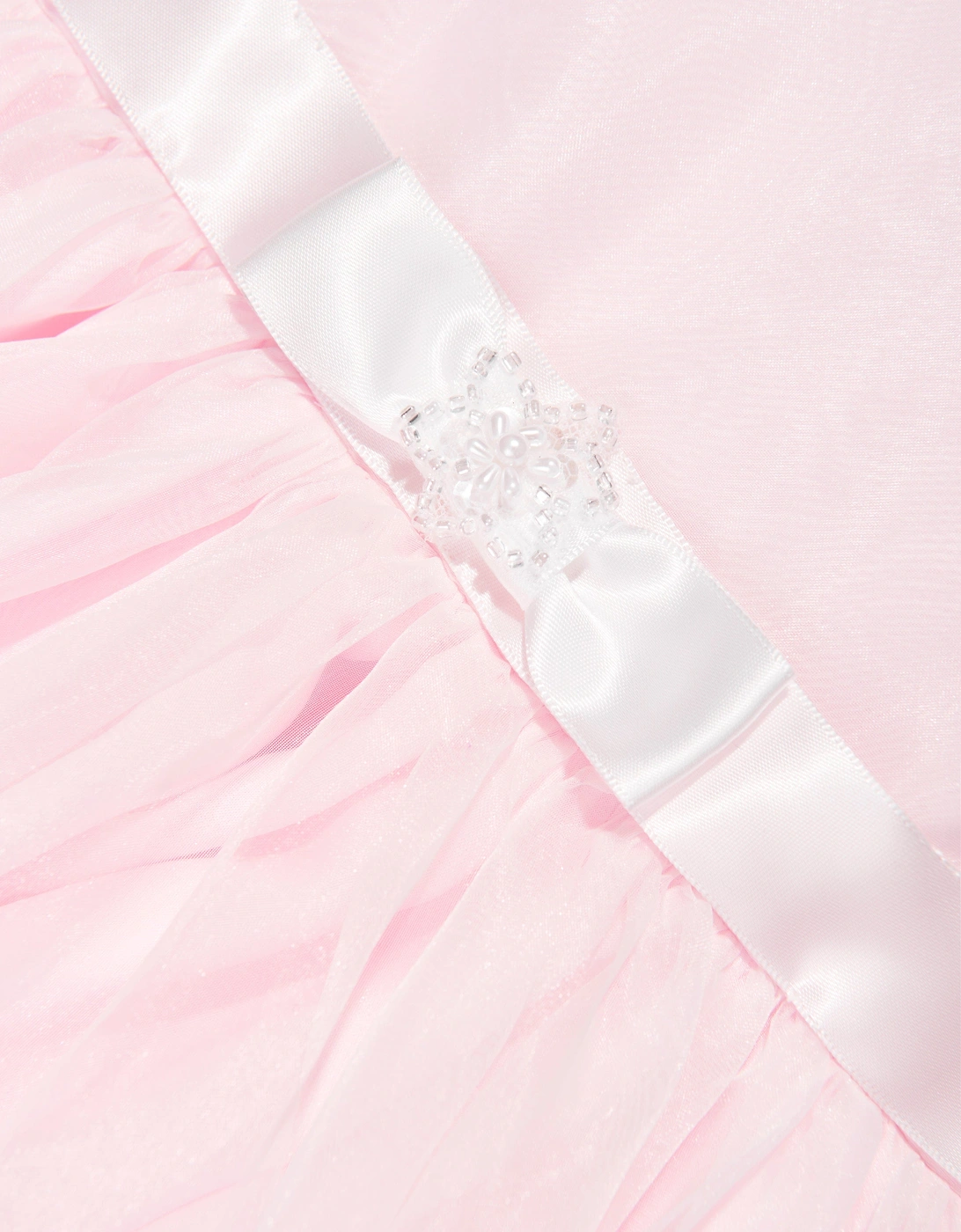 Girls Ceremonial Ballerina Length Dress in Pink