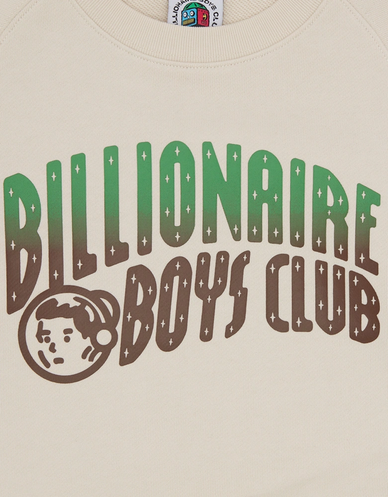 Boys Gradient Arch Logo Sweatshirt in Ivory