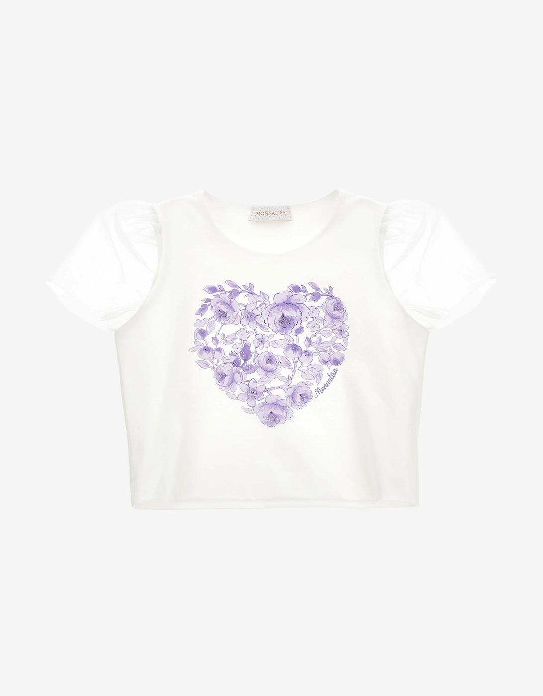 Girls Heart T-Shirt Ivory, 5 of 4