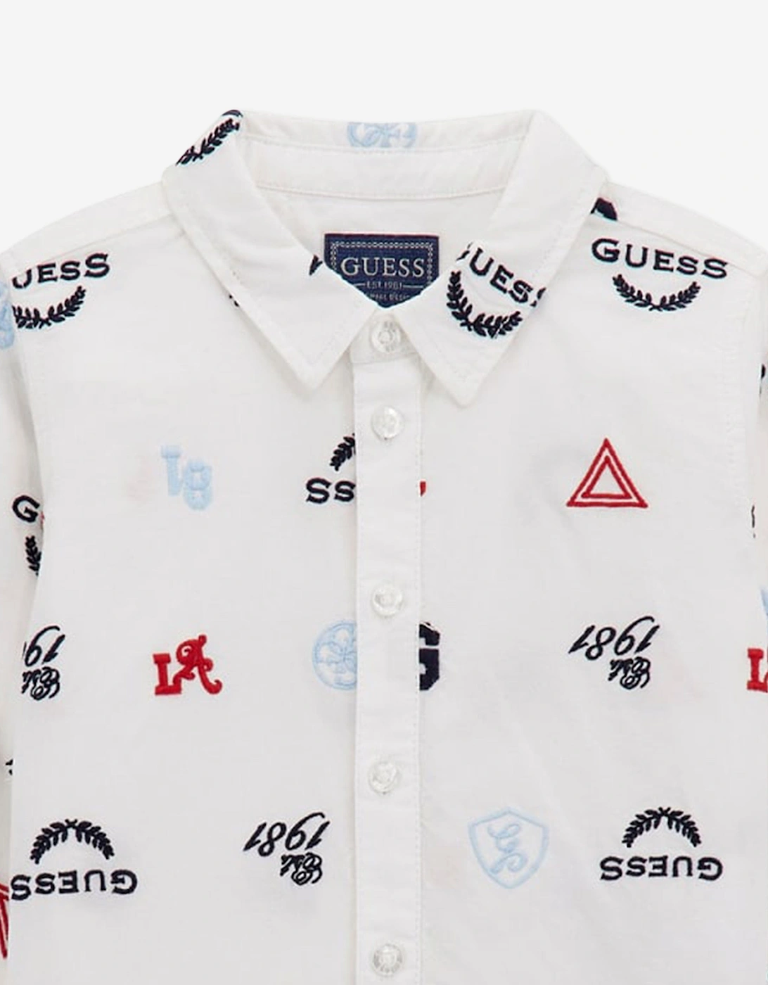 Boys Logo Oxford Shirt in White