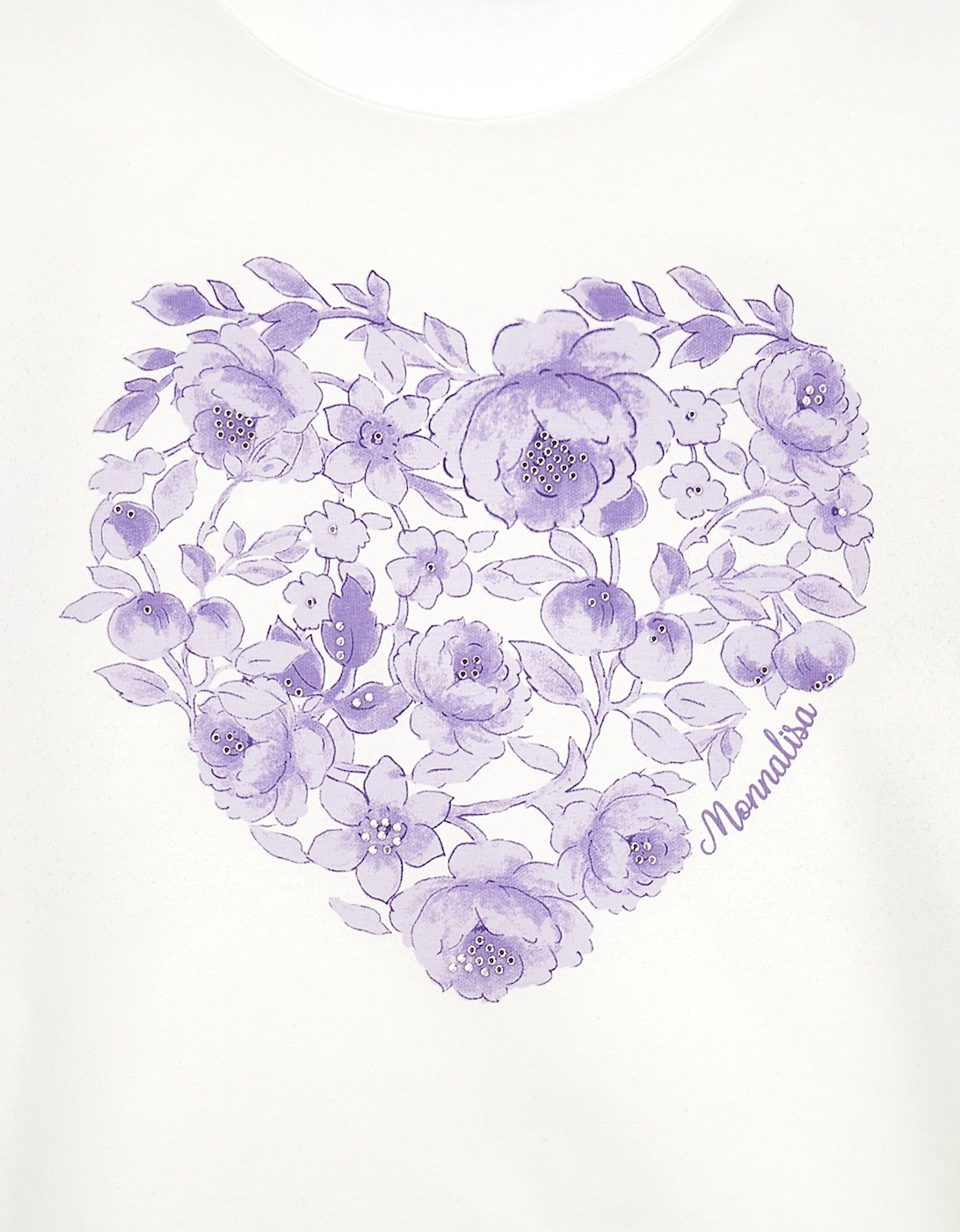 Girls Heart T-Shirt Ivory