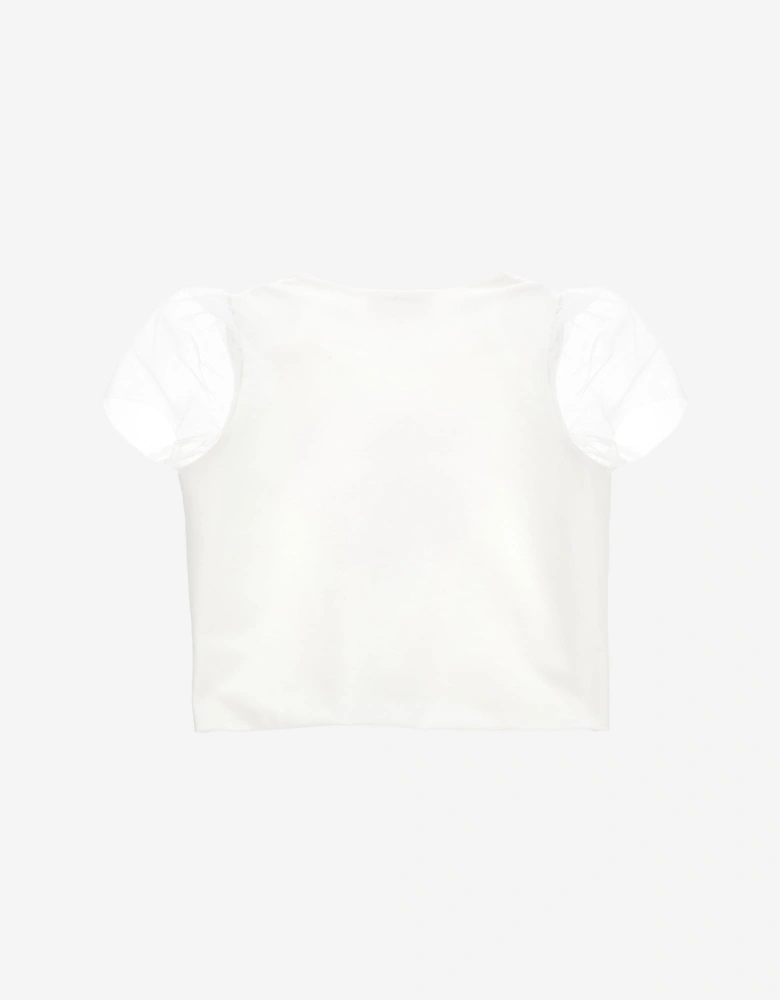 Girls Heart T-Shirt Ivory