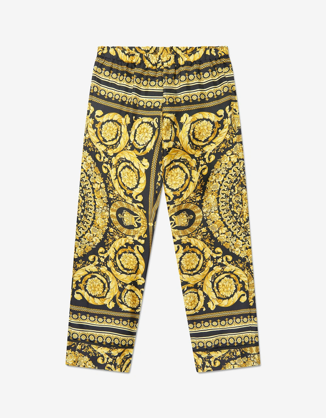 Girls Silk Barocco Trousers in Black, 5 of 4