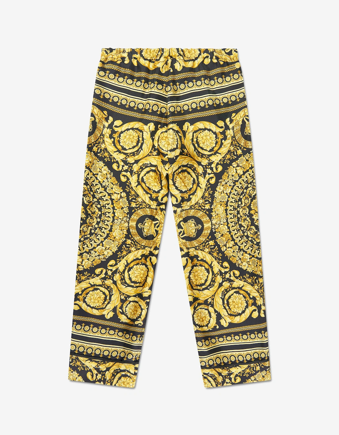Girls Silk Barocco Trousers in Black